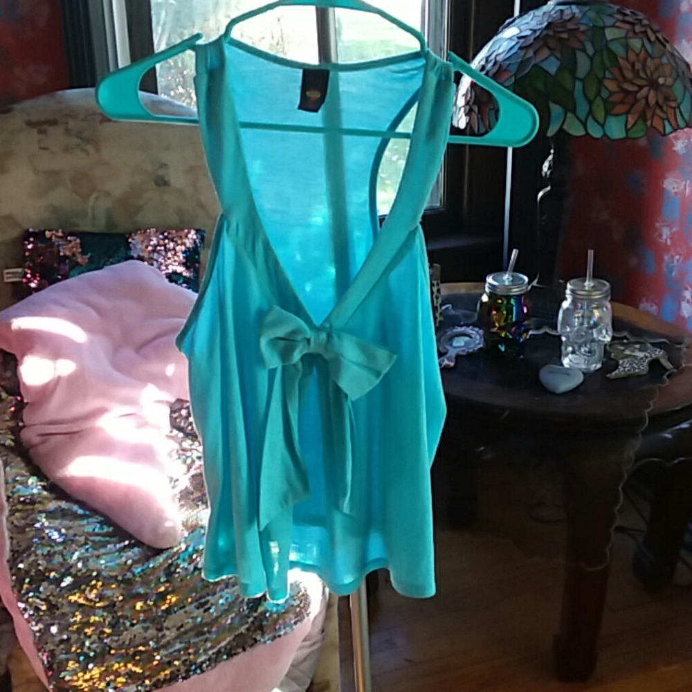 Light blue top